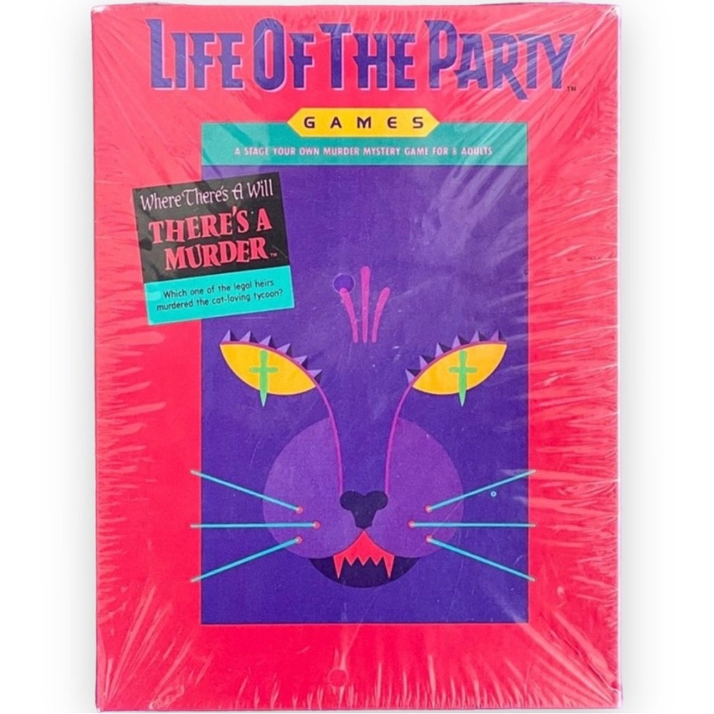 🆕 Where Theres A Will Theres A Murder ~ Life of the Party Game 1987 Cassette Ed